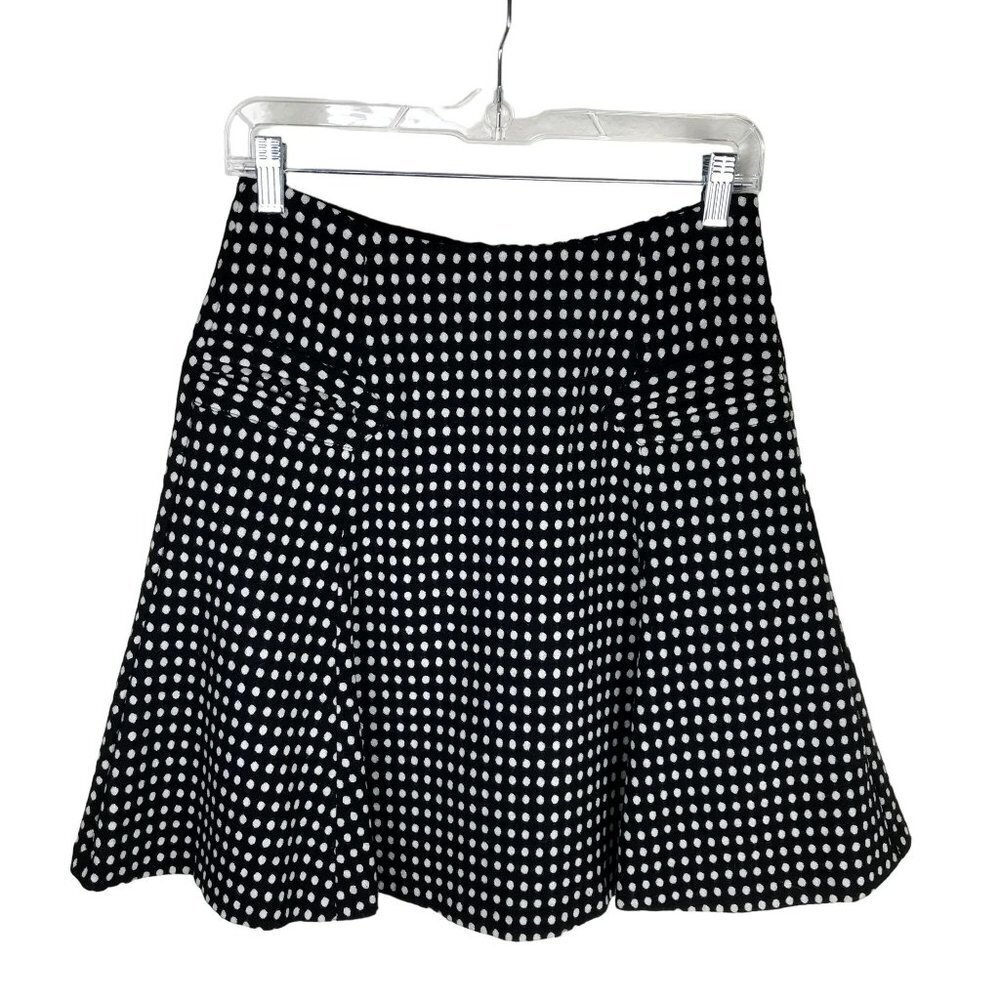 H&M Mini Skirt, Women's 6, Vintage 90's Y2K, Polka Dot, Wool Rayon Acetate